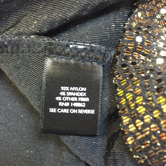 Torrid Cami Tank Top 2X Womans Plus Black Gold Sequin Sleeveless Holiday Sparkle - Picture 6 of 15